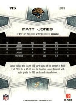 2008 Score - Super Bowl XLIII Black #145 Matt Jones Back