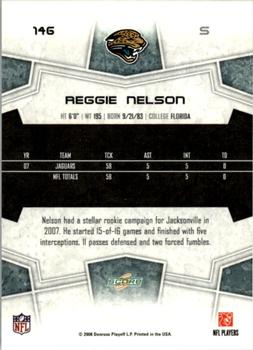 2008 Score - Super Bowl XLIII Black #146 Reggie Nelson Back