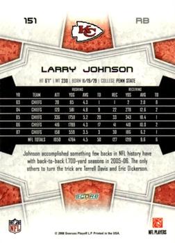 2008 Score - Super Bowl XLIII Black #151 Larry Johnson Back