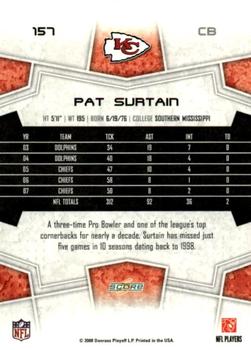 2008 Score - Super Bowl XLIII Black #157 Pat Surtain Back