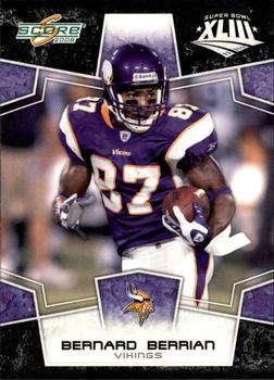 2008 Score - Super Bowl XLIII Black #169 Bernard Berrian Front