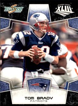 2008 Score - Super Bowl XLIII Black #182 Tom Brady Front