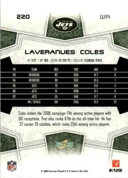 2008 Score - Super Bowl XLIII Black #220 Laveranues Coles Back