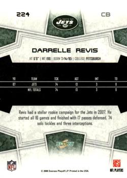 2008 Score - Super Bowl XLIII Black #224 Darrelle Revis Back