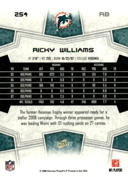 2008 Score - Super Bowl XLIII Black #254 Ricky Williams Back