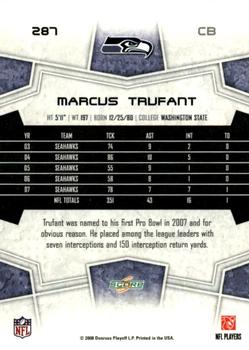 2008 Score - Super Bowl XLIII Black #287 Marcus Trufant Back