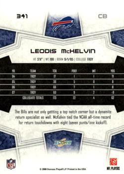 2008 Score - Super Bowl XLIII Black #341 Leodis McKelvin Back