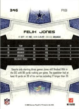 2008 Score - Super Bowl XLIII Black #346 Felix Jones Back