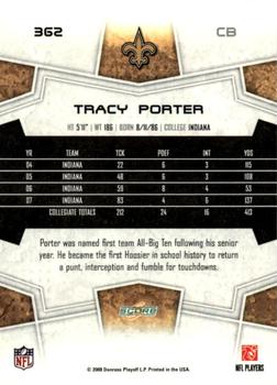 2008 Score - Super Bowl XLIII Black #362 Tracy Porter Back