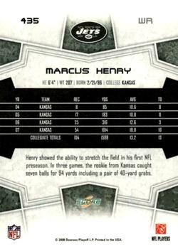 2008 Score - Super Bowl XLIII Black #435 Marcus Henry Back