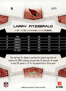 2008 Score - Super Bowl XLIII Blue #3 Larry Fitzgerald Back