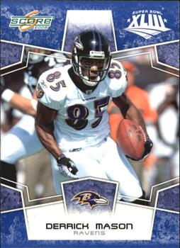 2008 Score - Super Bowl XLIII Blue #22 Derrick Mason Front