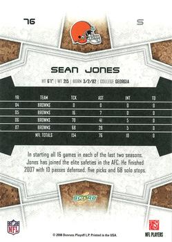 2008 Score - Super Bowl XLIII Blue #76 Sean Jones Back