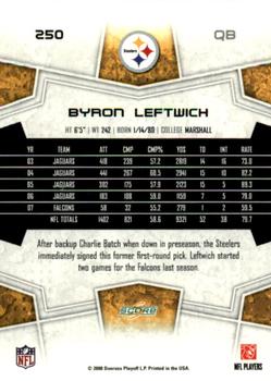 2008 Score - Super Bowl XLIII Blue #250 Byron Leftwich Back