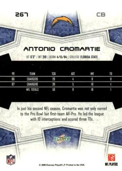 2008 Score - Super Bowl XLIII Blue #267 Antonio Cromartie Back
