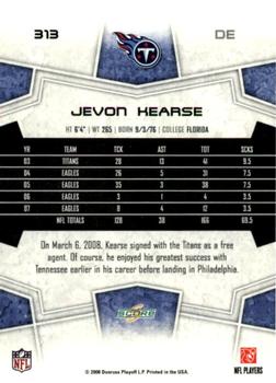 2008 Score - Super Bowl XLIII Blue #313 Jevon Kearse Back