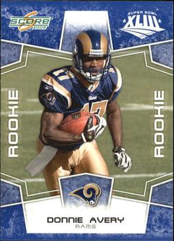 2008 Score - Super Bowl XLIII Blue #356 Donnie Avery Front