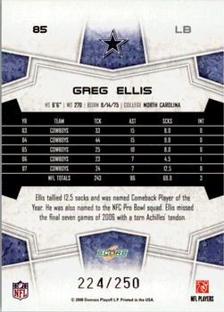 2008 Score - Super Bowl XLIII Light Blue Glossy #85 Greg Ellis Back