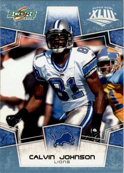 2008 Score - Super Bowl XLIII Light Blue Glossy #101 Calvin Johnson Front