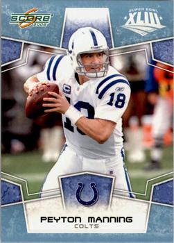 2008 Score - Super Bowl XLIII Light Blue Glossy #127 Peyton Manning Front