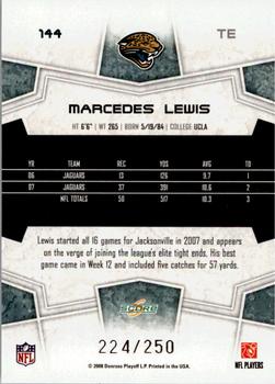2008 Score - Super Bowl XLIII Light Blue Glossy #144 Marcedes Lewis Back