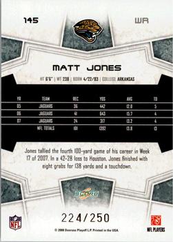 2008 Score - Super Bowl XLIII Light Blue Glossy #145 Matt Jones Back