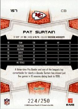 2008 Score - Super Bowl XLIII Light Blue Glossy #157 Pat Surtain Back