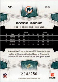2008 Score - Super Bowl XLIII Light Blue Glossy #161 Ronnie Brown Back