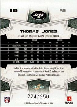 2008 Score - Super Bowl XLIII Light Blue Glossy #223 Thomas Jones Back