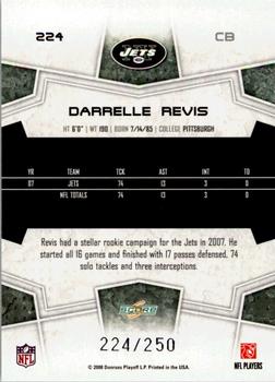 2008 Score - Super Bowl XLIII Light Blue Glossy #224 Darrelle Revis Back