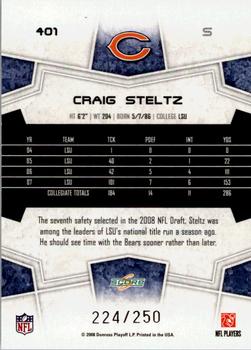 2008 Score - Super Bowl XLIII Light Blue Glossy #401 Craig Steltz Back
