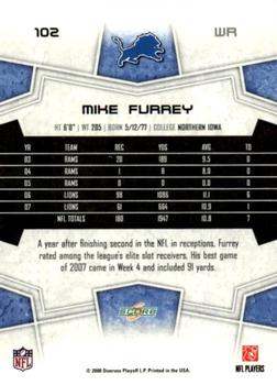 2008 Score - Super Bowl XLIII Gold #102 Mike Furrey Back