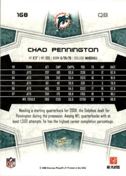 2008 Score - Super Bowl XLIII Gold #168 Chad Pennington Back