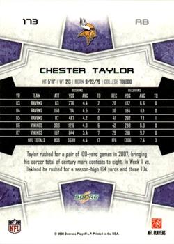 2008 Score - Super Bowl XLIII Gold #173 Chester Taylor Back