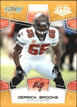 2008 Score - Super Bowl XLIII Gold #308 Derrick Brooks Front