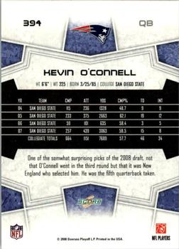 2008 Score - Super Bowl XLIII Gold #394 Kevin O'Connell Back