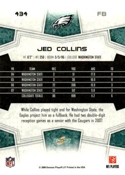 2008 Score - Super Bowl XLIII Gold #434 Jed Collins Back