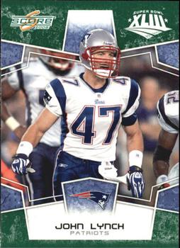 2008 Score - Super Bowl XLIII Green #94 John Lynch Front