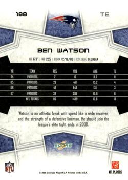 2008 Score - Super Bowl XLIII Green #188 Ben Watson Back