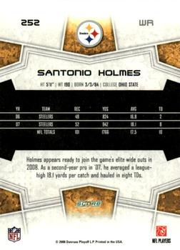 2008 Score - Super Bowl XLIII Green #252 Santonio Holmes Back