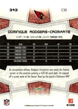 2008 Score - Super Bowl XLIII Green #343 Dominique Rodgers-Cromartie Back