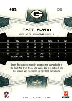 2008 Score - Super Bowl XLIII Green #422 Matt Flynn Back