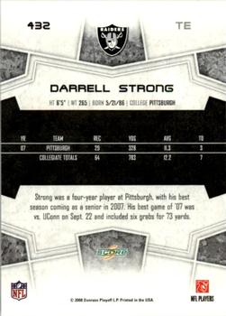2008 Score - Super Bowl XLIII Green #432 Darrell Strong Back