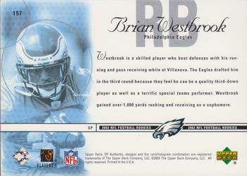2002 SP Authentic #157 Brian Westbrook Back