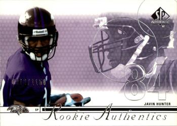 2002 SP Authentic #160 Javin Hunter Front