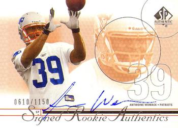 2002 SP Authentic #187 Antwoine Womack Front