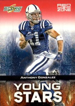 2008 Score - Young Stars Red Zone #YS-2 Anthony Gonzalez Front
