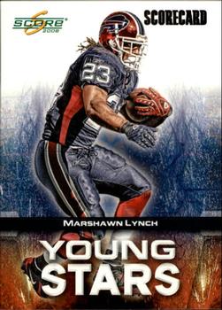 2008 Score - Young Stars Scorecard #YS-4 Marshawn Lynch Front