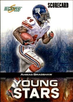 2008 Score - Young Stars Scorecard #YS-15 Ahmad Bradshaw Front