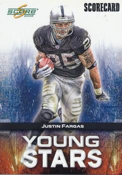 2008 Score - Young Stars Scorecard #YS-16 Justin Fargas Front